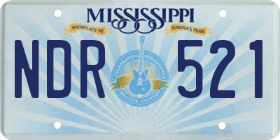 MS license plate NDR521