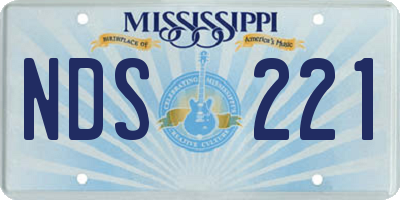 MS license plate NDS221