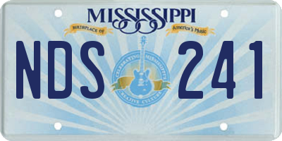 MS license plate NDS241