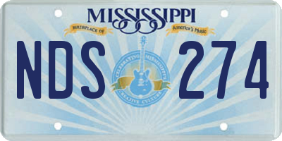 MS license plate NDS274