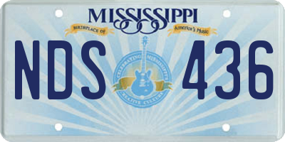 MS license plate NDS436
