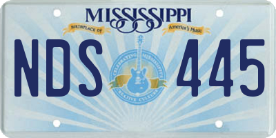 MS license plate NDS445