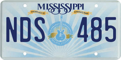MS license plate NDS485