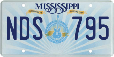 MS license plate NDS795