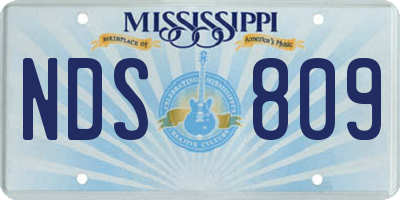 MS license plate NDS809