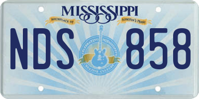 MS license plate NDS858