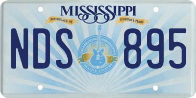 MS license plate NDS895
