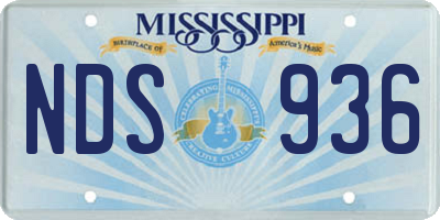MS license plate NDS936