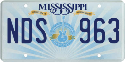 MS license plate NDS963