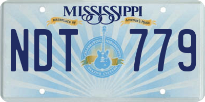 MS license plate NDT779