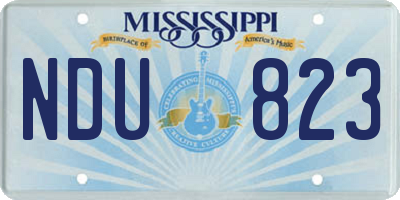 MS license plate NDU823