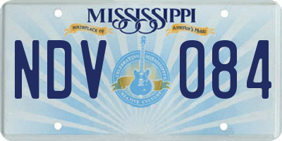 MS license plate NDV084
