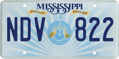 MS license plate NDV822