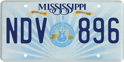 MS license plate NDV896