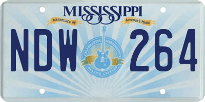 MS license plate NDW264