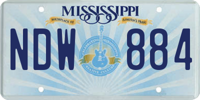 MS license plate NDW884