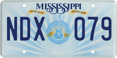 MS license plate NDX079