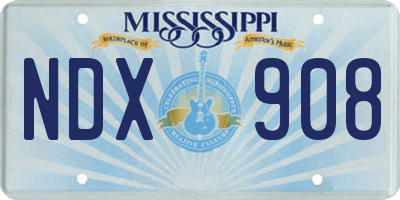 MS license plate NDX908