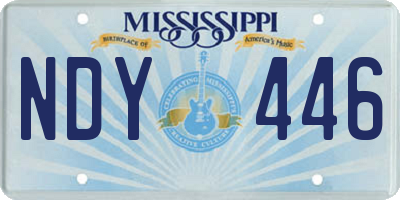 MS license plate NDY446