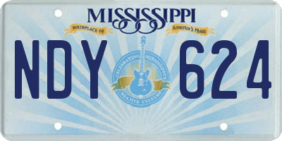 MS license plate NDY624