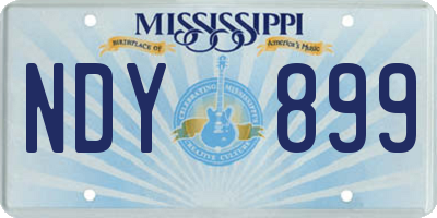 MS license plate NDY899
