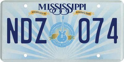 MS license plate NDZ074