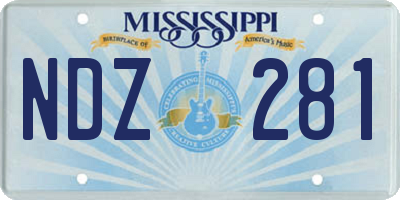 MS license plate NDZ281
