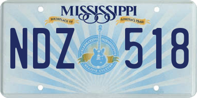 MS license plate NDZ518