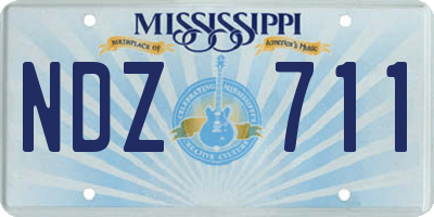 MS license plate NDZ711