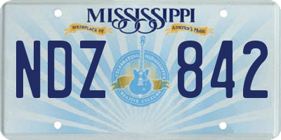 MS license plate NDZ842