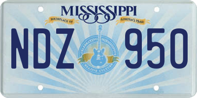 MS license plate NDZ950