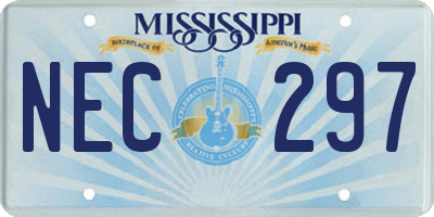 MS license plate NEC297