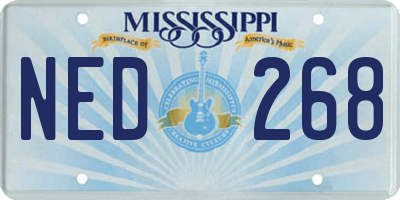 MS license plate NED268