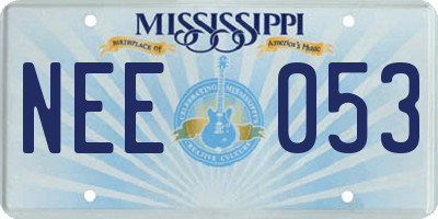MS license plate NEE053