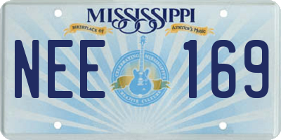 MS license plate NEE169