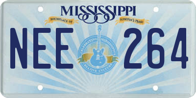 MS license plate NEE264
