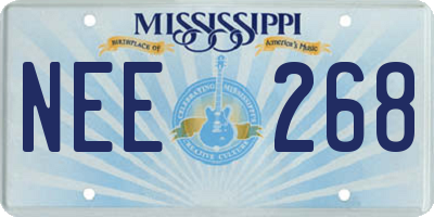 MS license plate NEE268