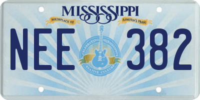 MS license plate NEE382