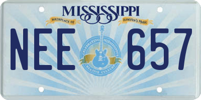 MS license plate NEE657