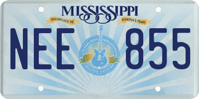 MS license plate NEE855