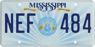 MS license plate NEF484