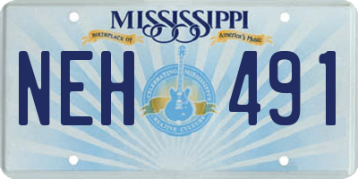 MS license plate NEH491