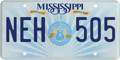 MS license plate NEH505