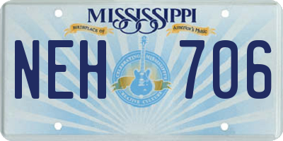 MS license plate NEH706