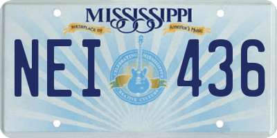 MS license plate NEI436