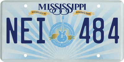 MS license plate NEI484