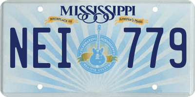 MS license plate NEI779