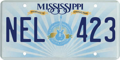 MS license plate NEL423