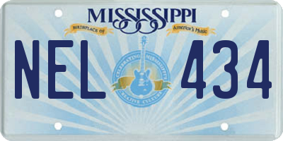 MS license plate NEL434