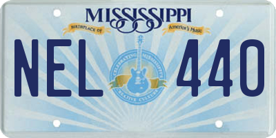 MS license plate NEL440
